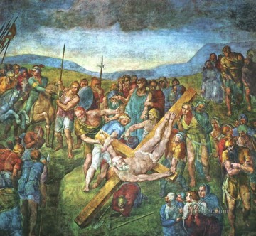 ミケランジェロ Painting - 聖ペテロの殉教 高ルネサンス ミケランジェロ